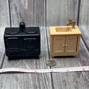 Calico Critters Vintage Stove And Sink Replacement Piece